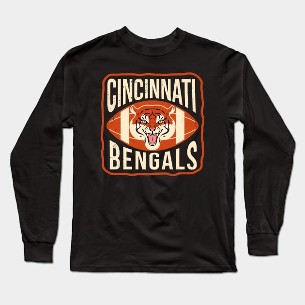 Cincinnati Bengals - Retro Long Sleeve T-Shirt by Thermul Bidean